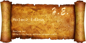 Holecz Edina névjegykártya
